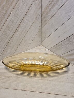 Vintage Golder Yellow Glass Dish Bowl